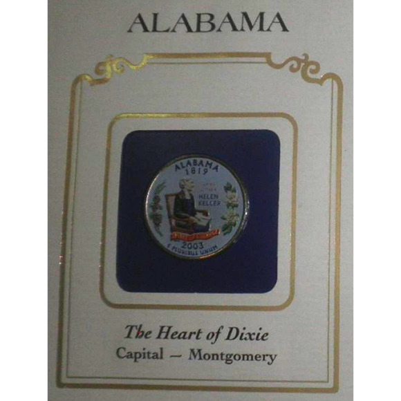 ALABAMA COLORIZED QUARTER & FIRST DAY COVERS BY POSTAL COMMEMORATIVE SOCIETY - Picture 2 of 3